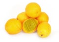 Lemons with bar code Royalty Free Stock Photo