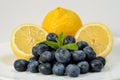Lemons and Blueberries Royalty Free Stock Photo