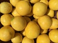 lemons display in market place Royalty Free Stock Photo