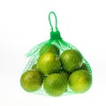Lemons in green net Royalty Free Stock Photo