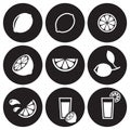 Lemons icons set