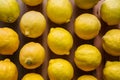 Lemons on kitchen table, vibrant citrus fruits arranged beautifully