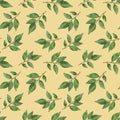 Lemons leafs seamless patterns for fabric design, citrus patterns, fruits patterns, lemons pattern Royalty Free Stock Photo