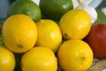 Lemons Limes Tomato Garlic Bowl Detail Royalty Free Stock Photo