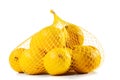 Lemons in a mesh bag Royalty Free Stock Photo