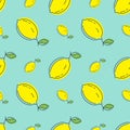 Lemons pattern seamless background vector