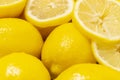 Lemons photographed close-up of lemon slices