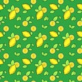 Lemons seamless pattern