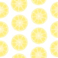 Lemons slices seamless pattern