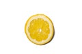 Lemons on white background. Pieces of lemons
