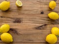 Lemons on the wooden table