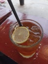 a lemontea in my table Royalty Free Stock Photo
