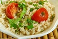 Lemony Barley Salad with Kale Pesto