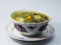 Lemony Beef Hot and Sour Soup Royalty Free Stock Photo