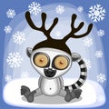 Lemur with antlers