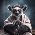 Lemur In Prayer: A Contemporary Angura Kei Portrait