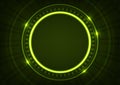 Len digital technology neon geometric green circle abstract background Royalty Free Stock Photo