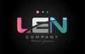 LEN l e n three letter logo icon design