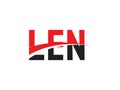 LEN Letter Initial Logo Design Royalty Free Stock Photo