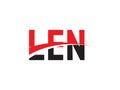 LEN Letter Initial Logo Design Royalty Free Stock Photo