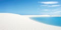 lenÃ§Ã³is maranhenses in Brazil. White sand dunes and blue water pools. vast dune desert with crystal clear water. Royalty Free Stock Photo