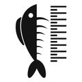 Lenght fish icon, simple style