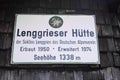 Lengries hut in Bavaria, Germany