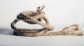 Connected rope on white background
