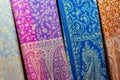 Lengths of colored fabric Royalty Free Stock Photo