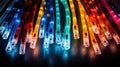 lengths fiber optic patch cables Royalty Free Stock Photo