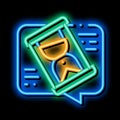 Lengthy Negotiations neon glow icon illustration