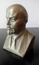 Lenin figure on black and white background