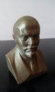 Lenin figure in black and white background