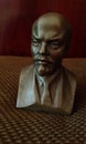 Lenin figure on brown background