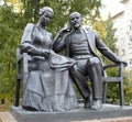 Lenin and Krupskaya. Royalty Free Stock Photo