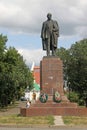 Lenin monument on a Lenin Square in Omsk, Russia