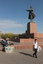 Lenin monument in Osh, communism, kyrgyzstan, soviet monument Royalty Free Stock Photo