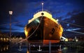 `Lenin` - nuclear-powered icebreaker, the world`s first surface ship with a nuclear power plant