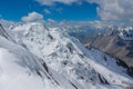 Lenin peak or Ibn Sina Avicenna Peak at Pamir mountains cold snow ice glacier