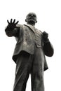 Lenin's monument in Orel with stretched arm isolated