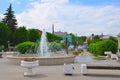 Lenin Square in the centre of Tarusa, Kaluga region, Russia Royalty Free Stock Photo