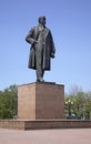 Lenin square in Yuzhno-Sakhalinsk. Sakhalin island. Russia Royalty Free Stock Photo