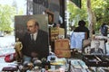 Lenin, Stalin, Brezhnev portraits for sale in Tbilisi flea market Royalty Free Stock Photo