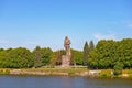 Lenin statue on the bank of the Moscow Canal