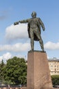 Lenin Statue on the Moskovskaya Ploshchad Moscow Square in St. Petersburg, Russia