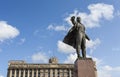 Lenin Statue on the Moskovskaya Ploshchad Moscow Square in St. Petersburg, Russia