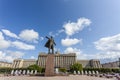 Lenin Statue on the Moskovskaya Ploshchad Moscow Square in St. Petersburg, Russia