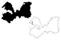 Leningrad Oblast map vector