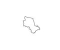 Leningrad outline map Russia oblast region