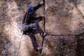 Paltsevsky rocks. Mountaineers during training sessions.